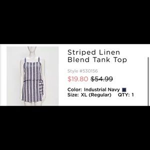 Loft Outlet Stripped Lien Tank Top